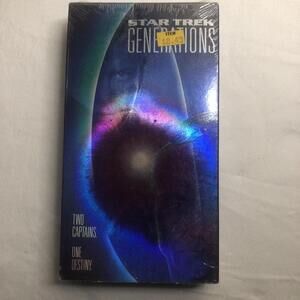 Star Trek: Generations (VHS, 1995) sci-fi movie Patrick Stewart vintage classic